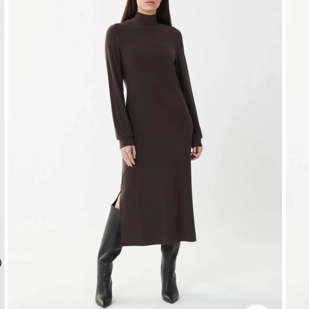 Joseph Ribkoff Black Long Sleeve Mock Neck Dress